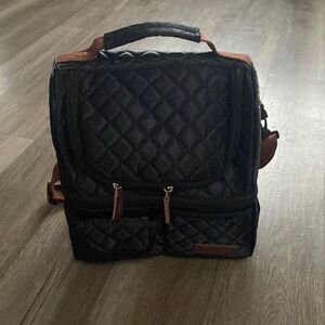 NWOT Lokass Black Thermal Dual Lunch Tote